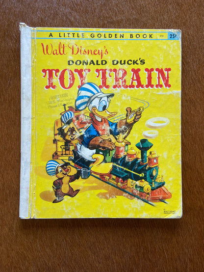 Vintage Little Golden Book Donald Duck's Toy Train 1950, Letter L - Deer Creek Mercantile