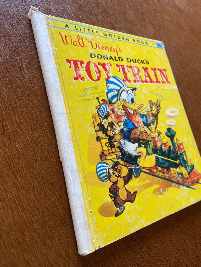 Vintage Little Golden Book Donald Duck's Toy Train 1950, Letter L - Deer Creek Mercantile