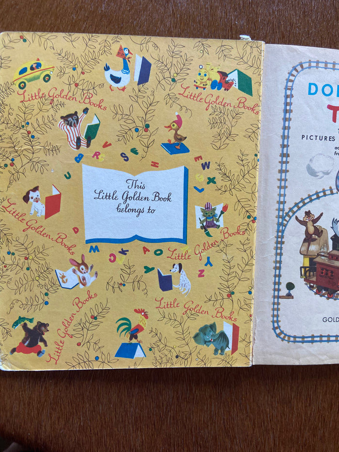 Vintage Little Golden Book Donald Duck's Toy Train 1950, Letter L - Deer Creek Mercantile
