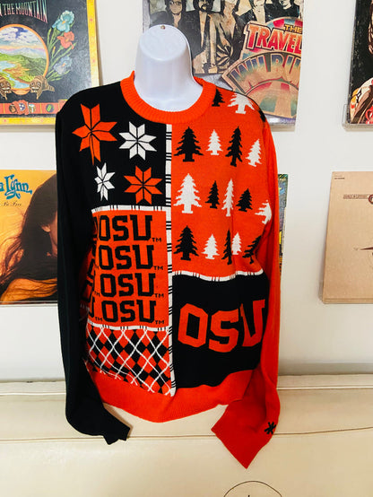 Vintage OSU Ugly Sweater, Size Large - Deer Creek Mercantile