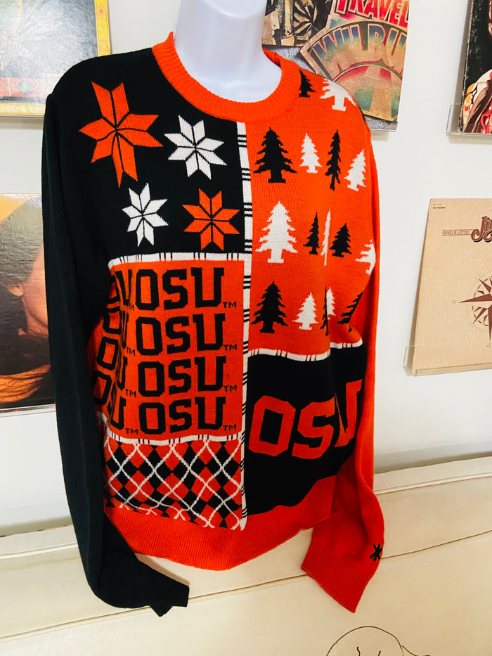 Vintage OSU Ugly Sweater, Size Large - Deer Creek Mercantile