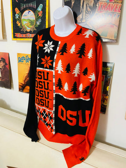 Vintage OSU Ugly Sweater, Size Large - Deer Creek Mercantile