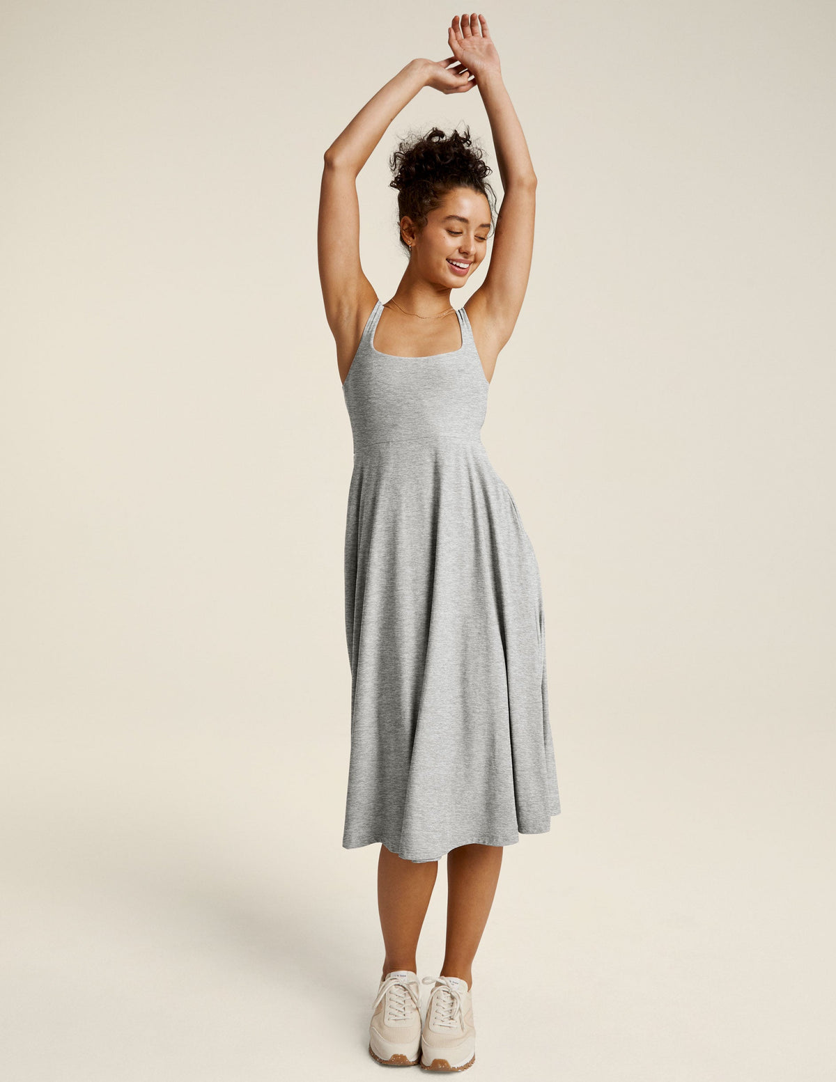 Featherweight At The Ready Square Neck Dress