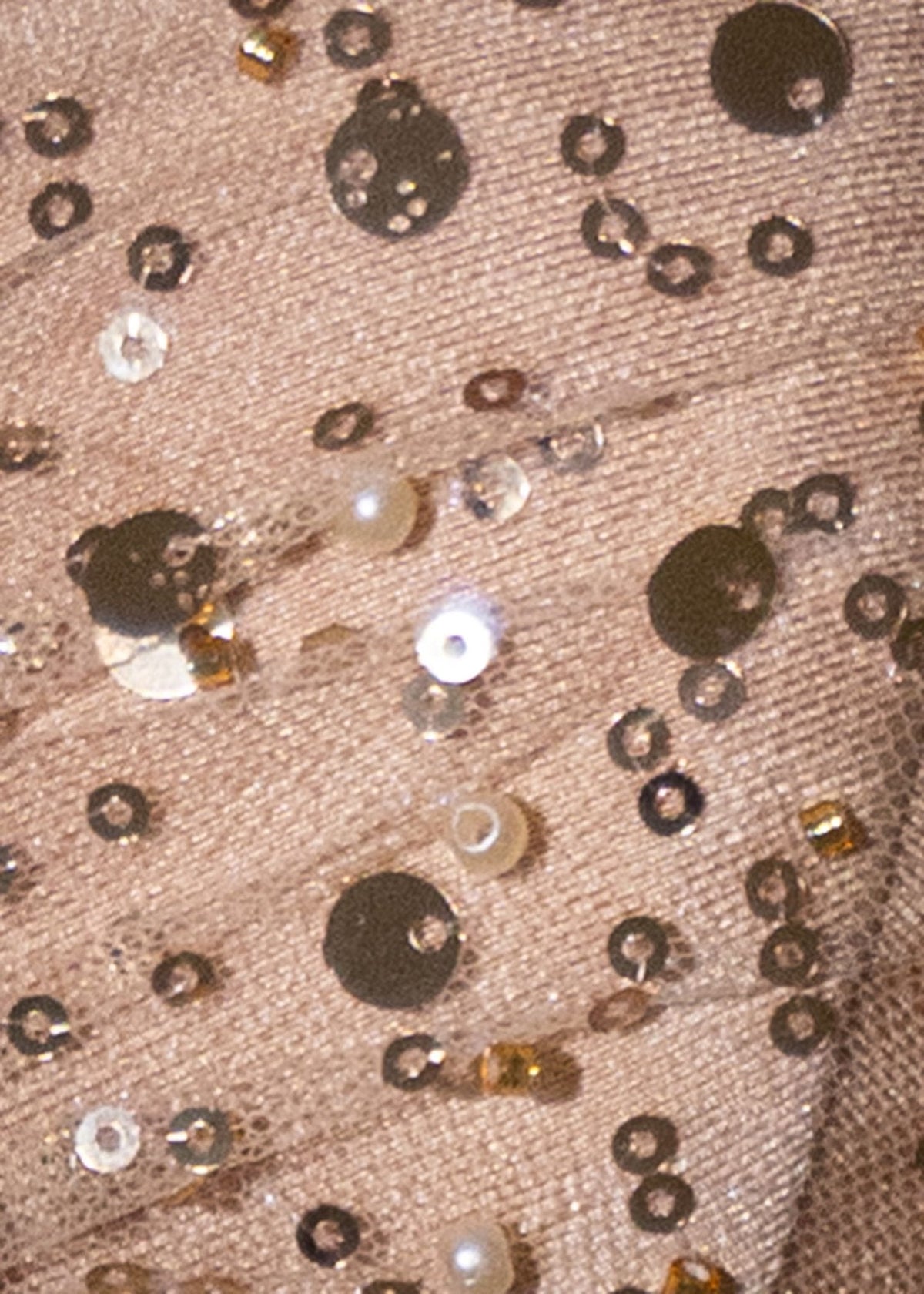Love Shy Sheer Glitter Maxi Dress - Gold