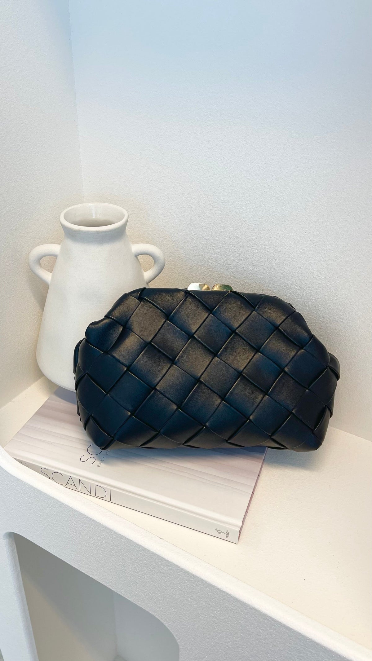 Vasanti Woven Clutch - Black