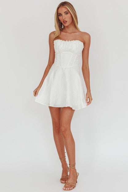 Savanna Corset Bodice Mini Dress Ivory