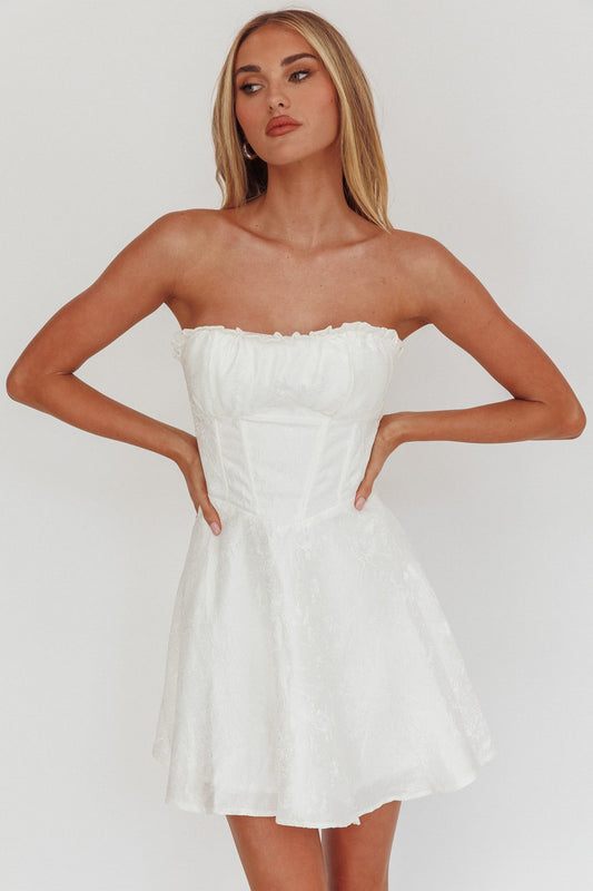 Savanna Corset Bodice Mini Dress Ivory