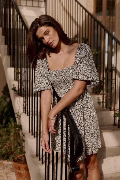Lilian Puff Sleeve Mini Dress