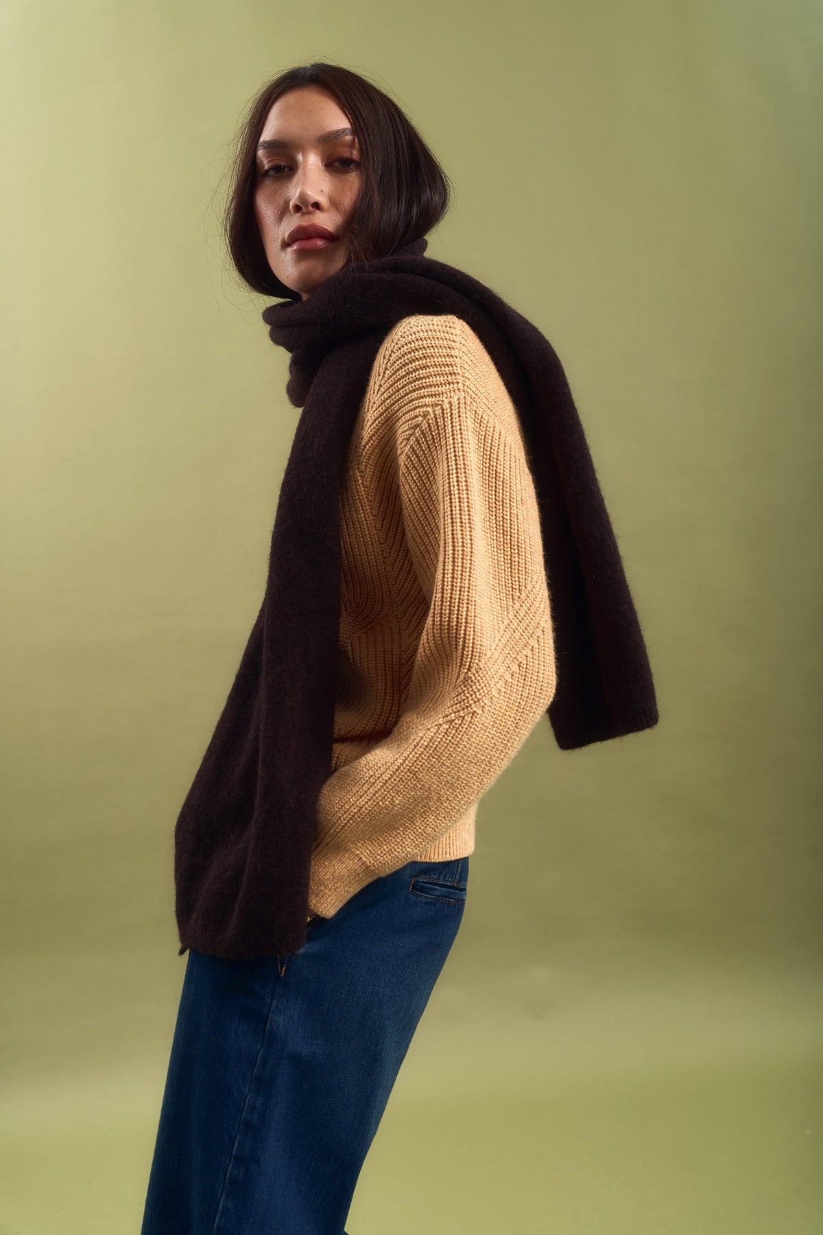 Olive Chunky Knit Cardigan