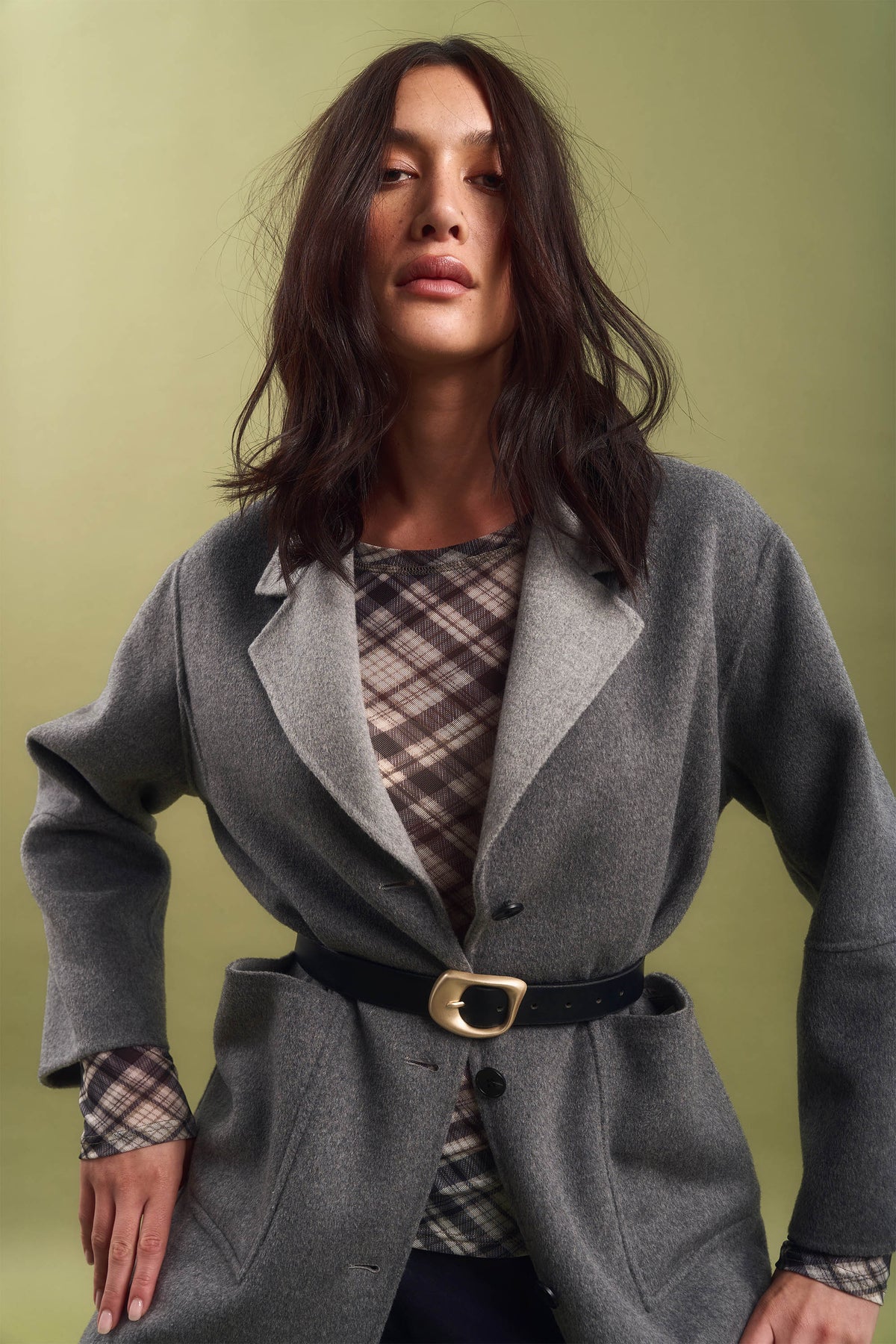 Nellie Reversible Wool Blend Coat