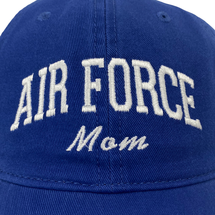 Air Force Mom Relaxed Twill Hat (Royal/White)