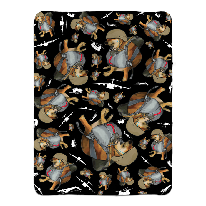 Airborne Cheems Fleece Blanket
