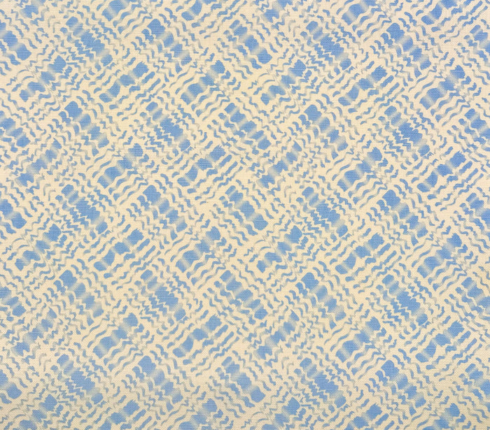 Alan Campbell Fabric: Baha II - Custom Sky Blue on Tinted Belgian Linen / Cotton