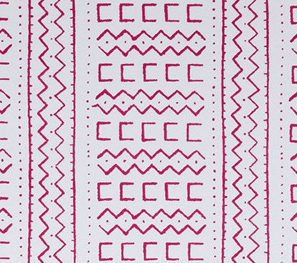 Alan Campbell Fabric: Beau Rivage - Custom Dark Magenta on White Suncloth (OUTDOOR)