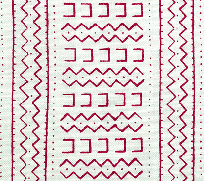 Alan Campbell Fabric: Beau Rivage - Custom Magenta on Oyster Heavy Belgian Linen / Cotton