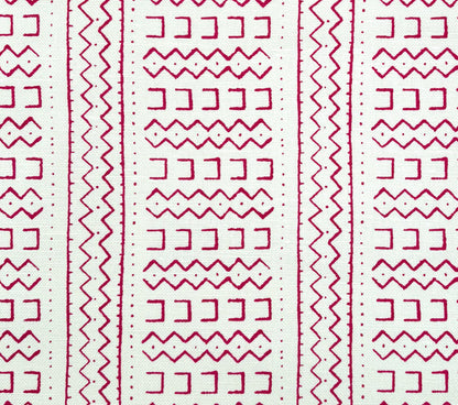 Alan Campbell Fabric: Beau Rivage - Custom Magenta on Oyster Heavy Belgian Linen / Cotton