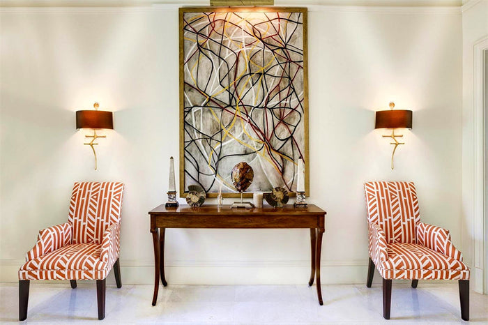 Alan Campbell Fabric: Candu - Custom Sky on White Suncloth (OUTDOOR)