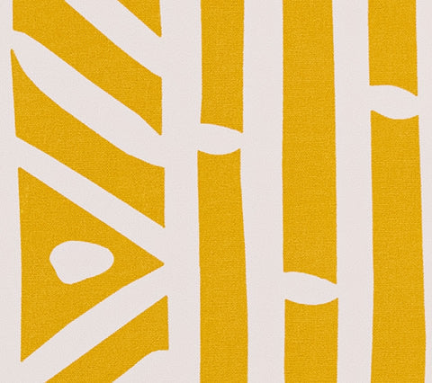 Alan Campbell Fabric: Candu - Custom Yellow on White Suncloth