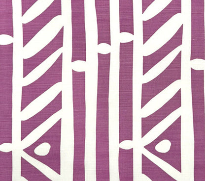 Alan Campbell Fabric: Candu - Dark Lilac on White Belgian Linen / Cotton