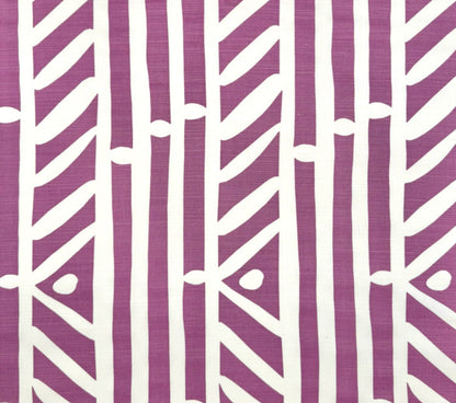 Alan Campbell Fabric: Candu - Dark Lilac on White Belgian Linen / Cotton