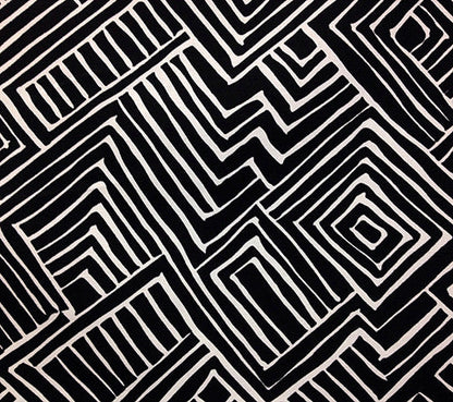 Alan Campbell Fabric: Melinda - Black on Tinted Belgian Linen Cotton