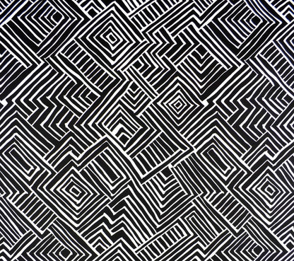 Alan Campbell Fabric: Melinda - Black on White Belgian Linen/Cotton