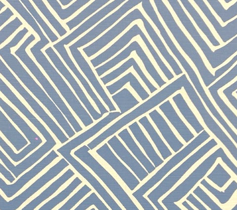 Alan Campbell Fabric: Melinda - Custom French Blue on Light Tint Belgian Linen / Cotton