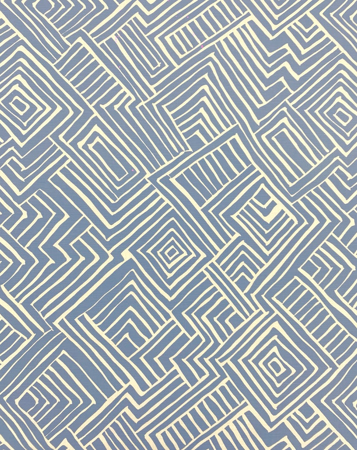 Alan Campbell Fabric: Melinda - Custom French Blue on Light Tint Belgian Linen / Cotton