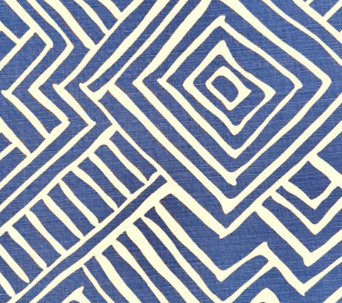 Alan Campbell Fabric: Melinda - Custom Navy on Tinted Belgian Linen / Cotton