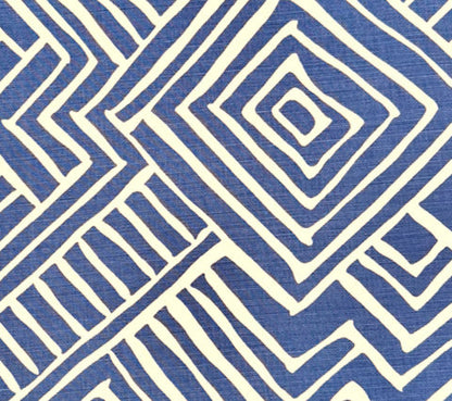 Alan Campbell Fabric: Melinda - Custom Navy on Tinted Belgian Linen / Cotton