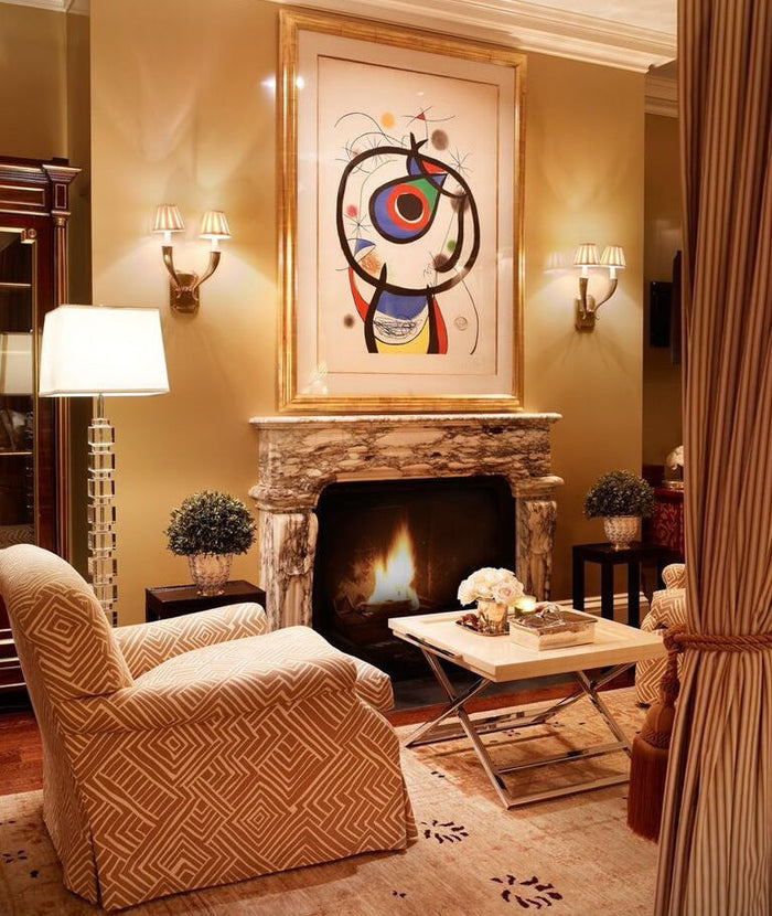 Alan Campbell Fabric: Melinda - Custom Navy on Tinted Belgian Linen / Cotton
