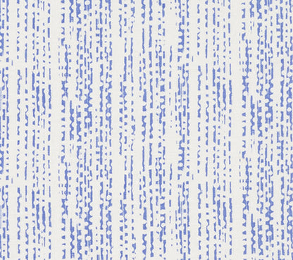 Alan Campbell Fabric: Mojave Lines - Custom Periwinkle on Ivory 100% Linen