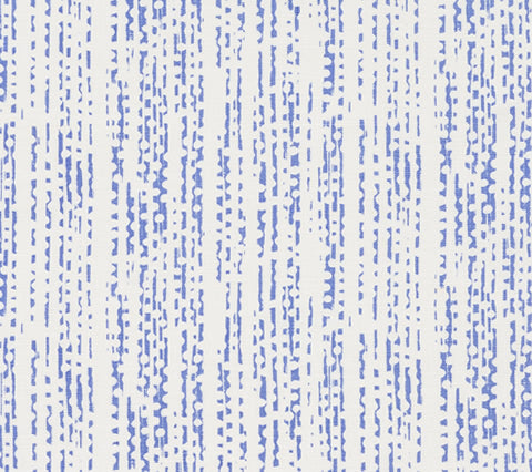 Alan Campbell Fabric: Mojave Lines - Custom Periwinkle on Ivory 100% Linen