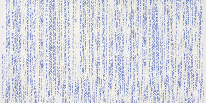 Alan Campbell Fabric: Mojave Lines - Custom Periwinkle on Ivory 100% Linen