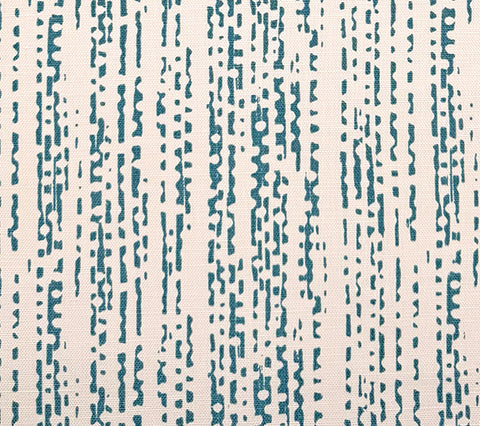 Alan Campbell Fabric: Mojave Lines - Custom Windsor Blue on Tinted Belgian Linen / Cotton
