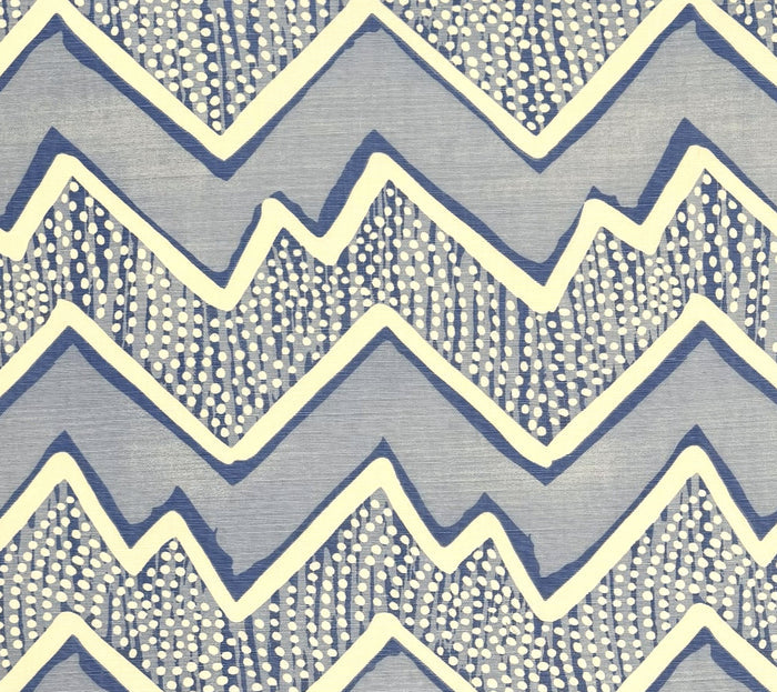 Alan Campbell Fabric: Montecito - Custom Periwinkles on Tinted Belgian Linen/Cotton