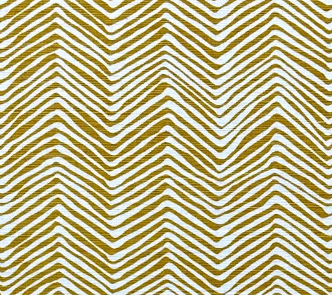Alan Campbell Fabric: Petite Zig Zag - Custom Inca Gold on Tinted Belgian Linen / Cotton