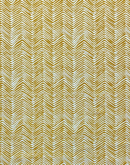 Alan Campbell Fabric: Petite Zig Zag - Custom Inca Gold on Tinted Belgian Linen / Cotton
