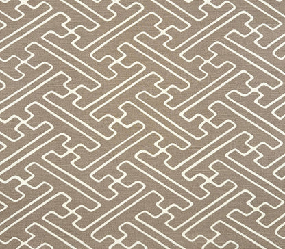 Alan Campbell Fabric: Saya Gata - Custom Beige on Tinted Linen / Cotton