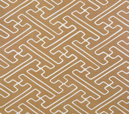 Alan Campbell Fabric: Saya Gata - Custom Camel on Tinted Belgian Linen / Cotton