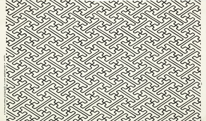 Alan Campbell Fabric: Saya Gata Lines - Custom Black on Tinted Belgian Linen/Cotton
