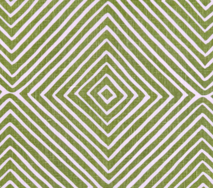 Alan Campbell Fabric: Silvio Small Scale - Jungle Green on Tinted Belgian Linen