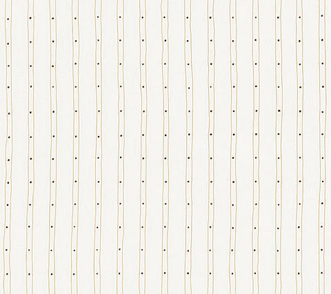 Alan Campbell Fabric: Soho Vertical - Custom Camel / Brown on White Belgian Linen / Cotton
