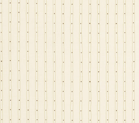 Alan Campbell Fabric: Soho Vertical - Custom Jungle Green / Brown on Tinted Belgian Linen / Cotton
