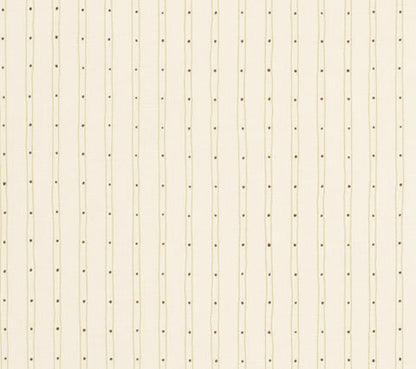 Alan Campbell Fabric: Soho Vertical - Custom Jungle Green / Brown on Tinted Belgian Linen / Cotton