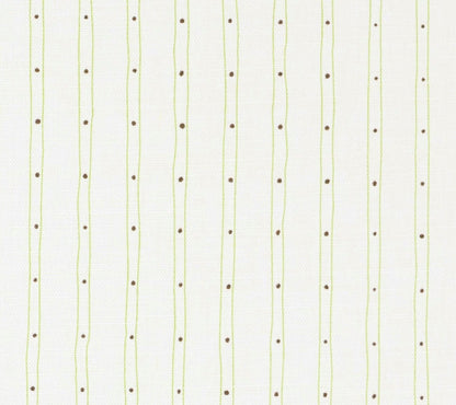 Alan Campbell Fabric: Soho Vertical - Custom Jungle Green / Brown on Tinted Belgian Linen/Cotton detail