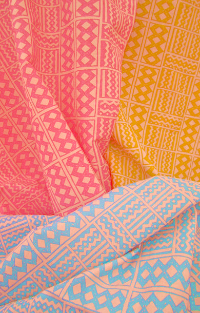 Alan Campbell Fabric: Tie Dye - Custom Soft Gray on White Belgian Linen / Cotton
