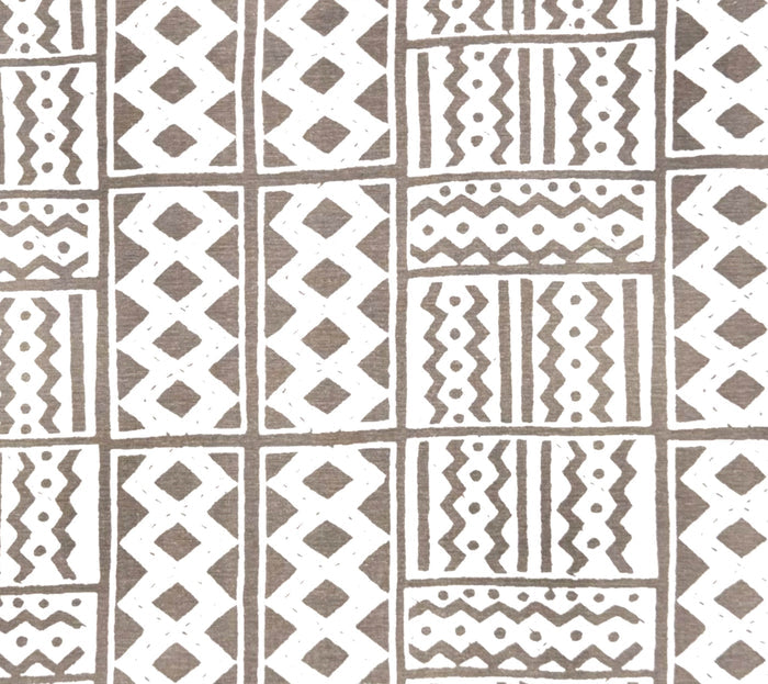 Alan Campbell Fabric: Tie Dye - Custom Soft Gray on White Belgian Linen / Cotton