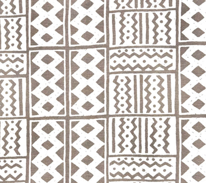 Alan Campbell Fabric: Tie Dye - Custom Soft Gray on White Belgian Linen / Cotton