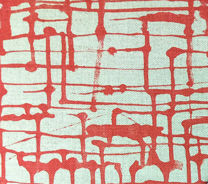 Alan Campbell Fabric: Twill - Custom Melon on Oatmeal Belgian Linen / Cotton